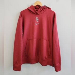 Nike Dri-Fit USC Trojans Spotlight Red Sweatshirt Hoodie Basketball Men's Large